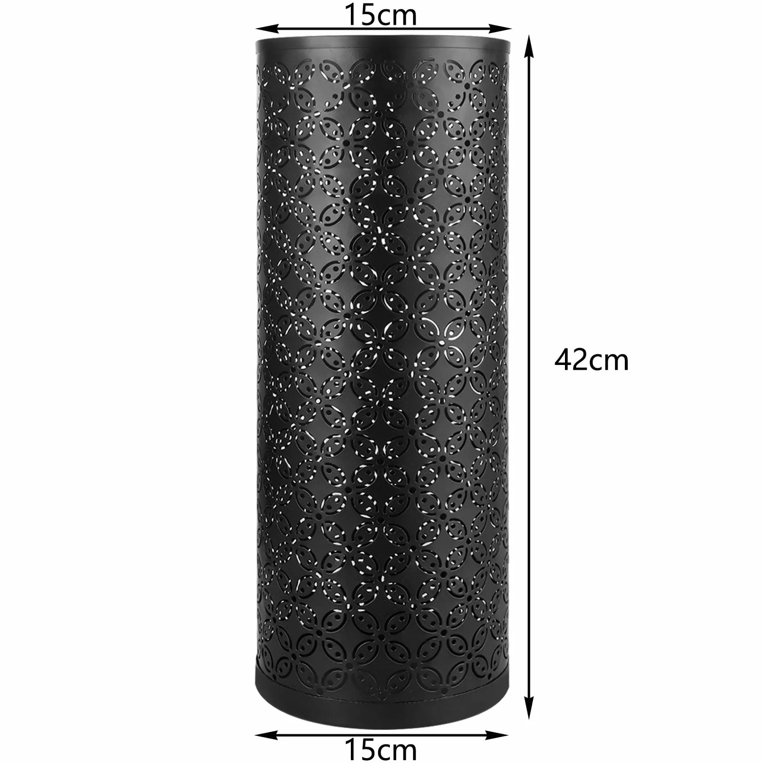 Porte-Parapluie en métal Creux 42 x 15 x 15 cm Noir pour Bureau Restaurant