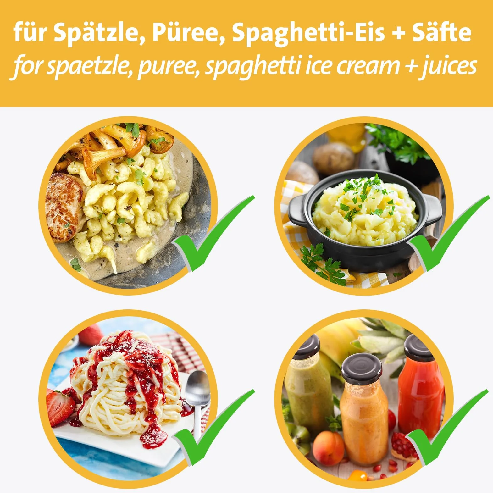 Westmark Presse à Spätzle et à Pommes de Terre, 1 Pièce, Blanc