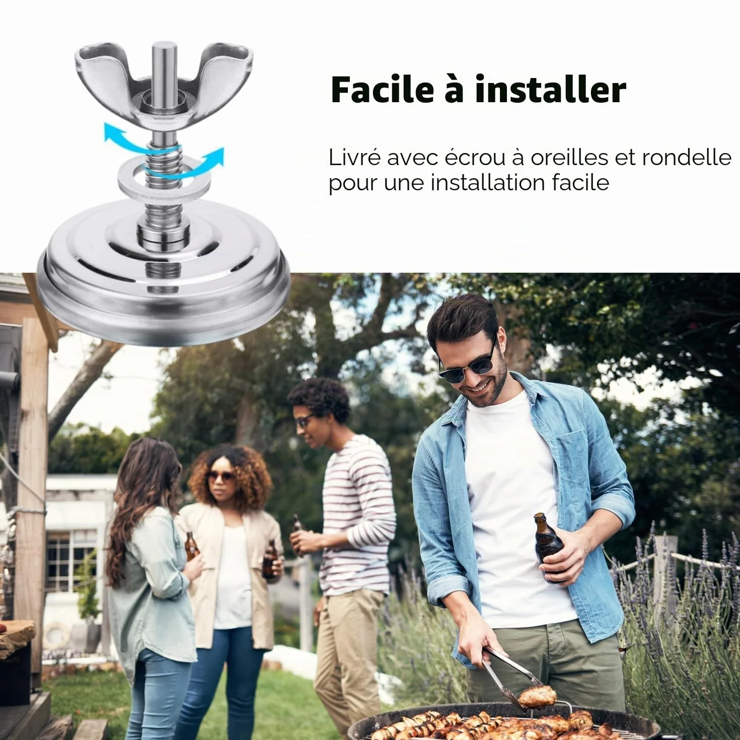 Thermomètre pour Grill à Charbon 50-600℃ Haute Température Barbecue Fumoir