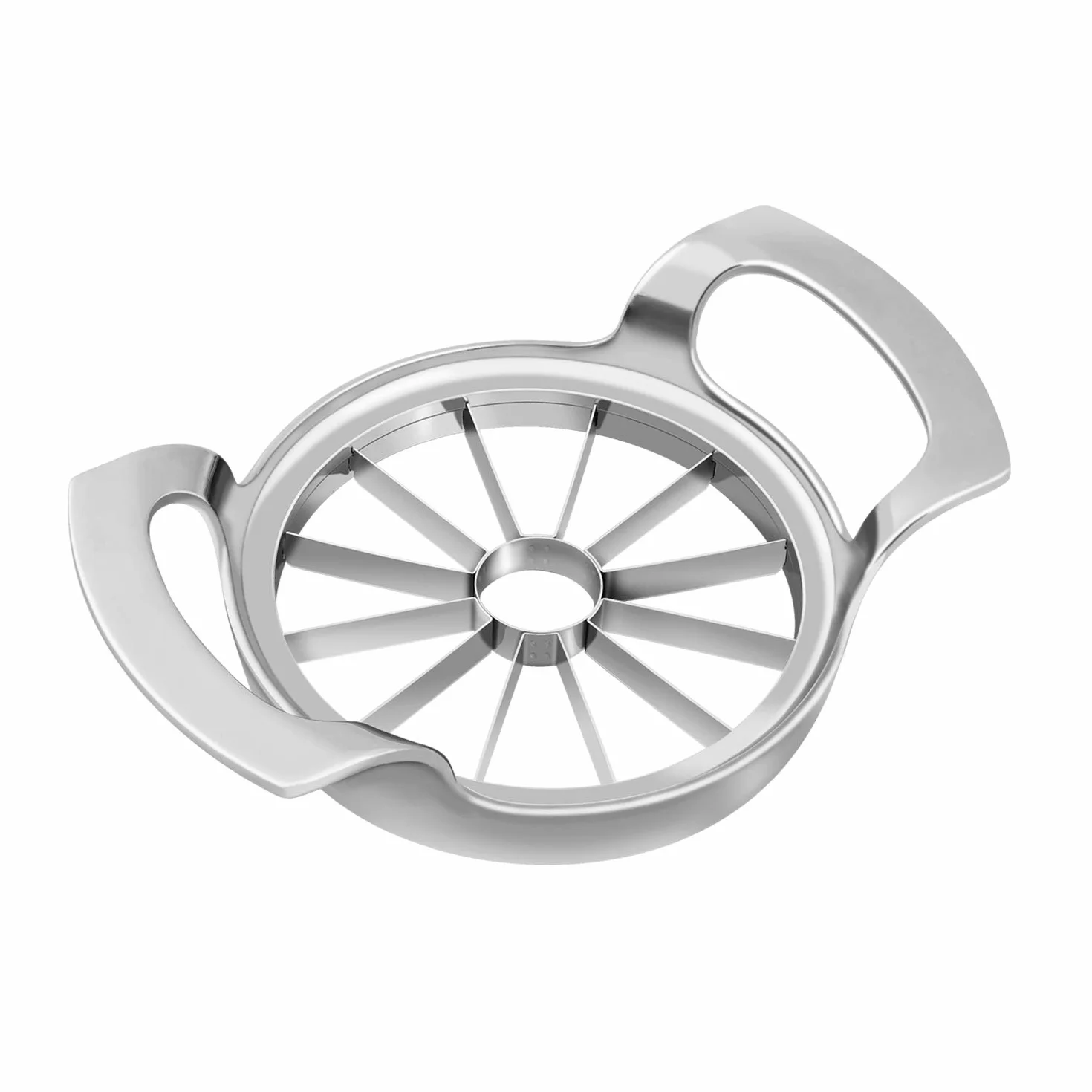 Trancheuse de pommes en acier inoxydable 12 lames extra large coupe jusqu'à 4 pouces
