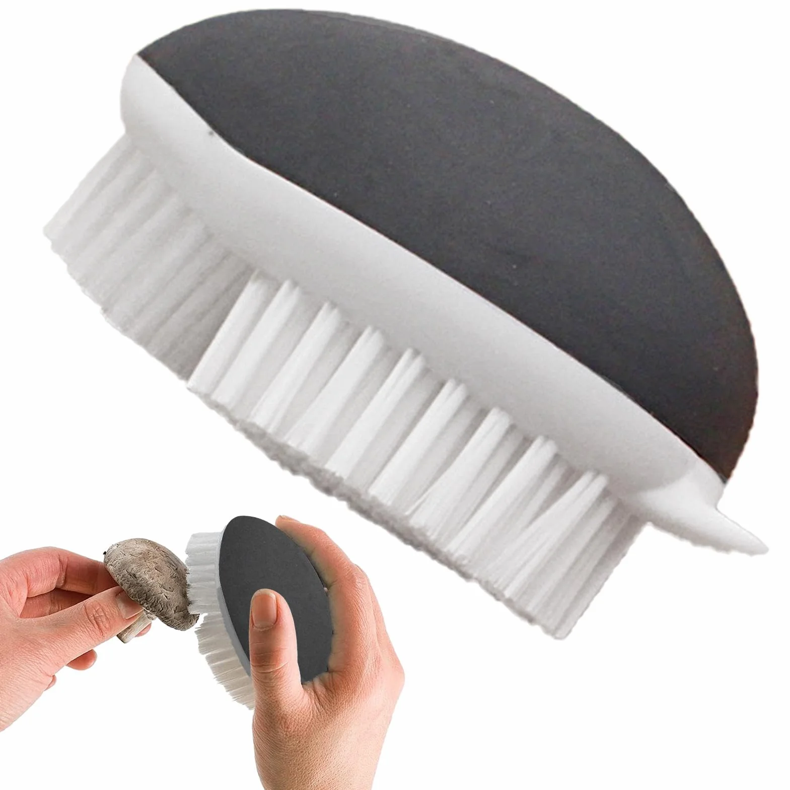 Brosse de nettoyage pour fruits et légumes, antidérapant, gris