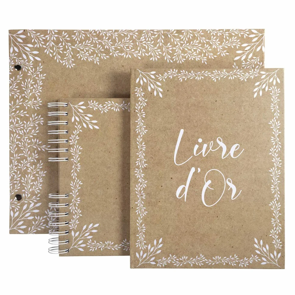 Exacompta Livre d'or Kraft Format vertical 27x22 cm 100 pages blanches