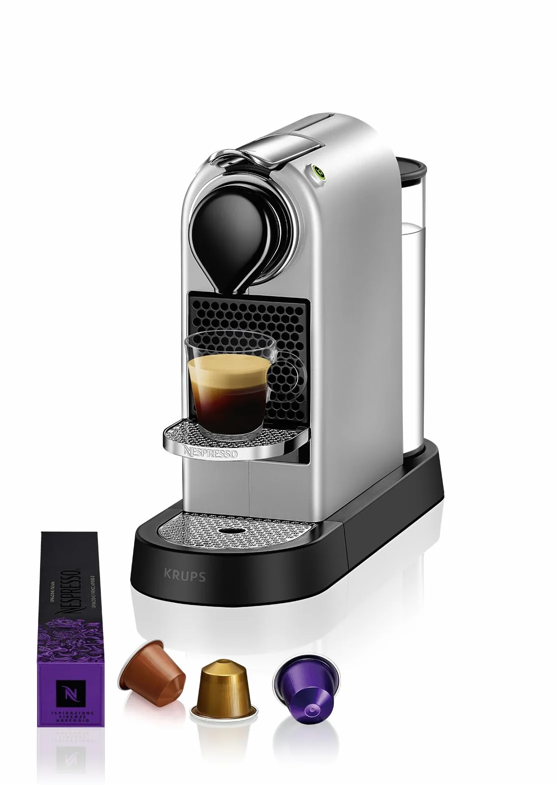 Nespresso Krups Machine à Café Citiz Argent Cafetière à Capsules YY4118FD