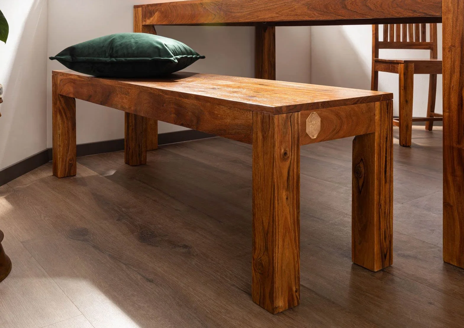 MASSIVMOEBEL24.DE Banc Acacia laqué Miel Oxford 140x40
