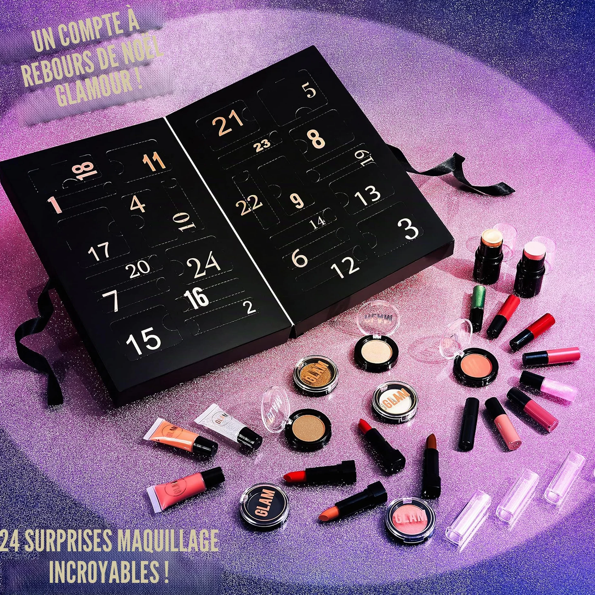 KreativeKraft Calendrier de l'Avent Beauté 2021 Coffret 24 Surprises Maquillage
