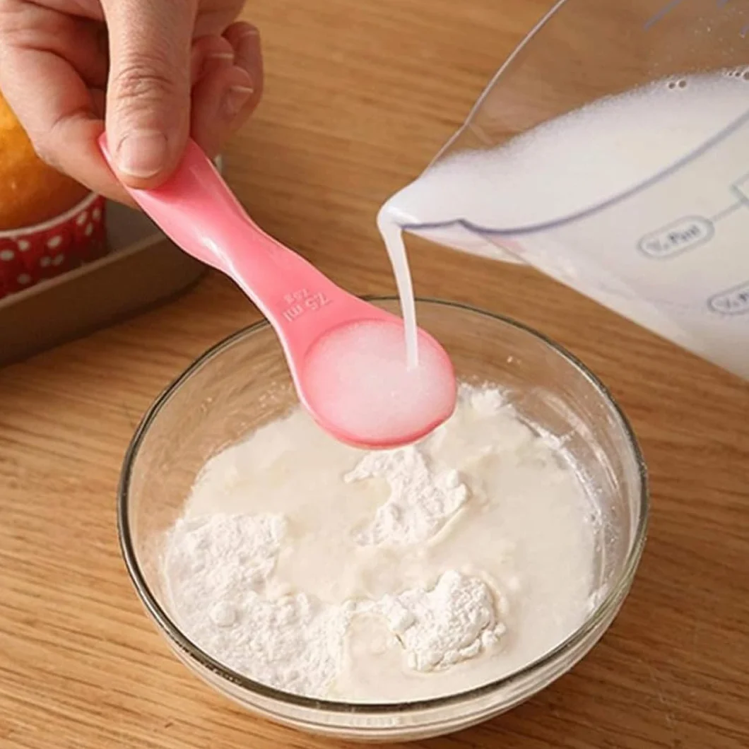 PARENCE Cuillères Doseuses Plastique Colorées 1-15 ml/g Mesure Cuisine Pâtisserie Anneau Accroche