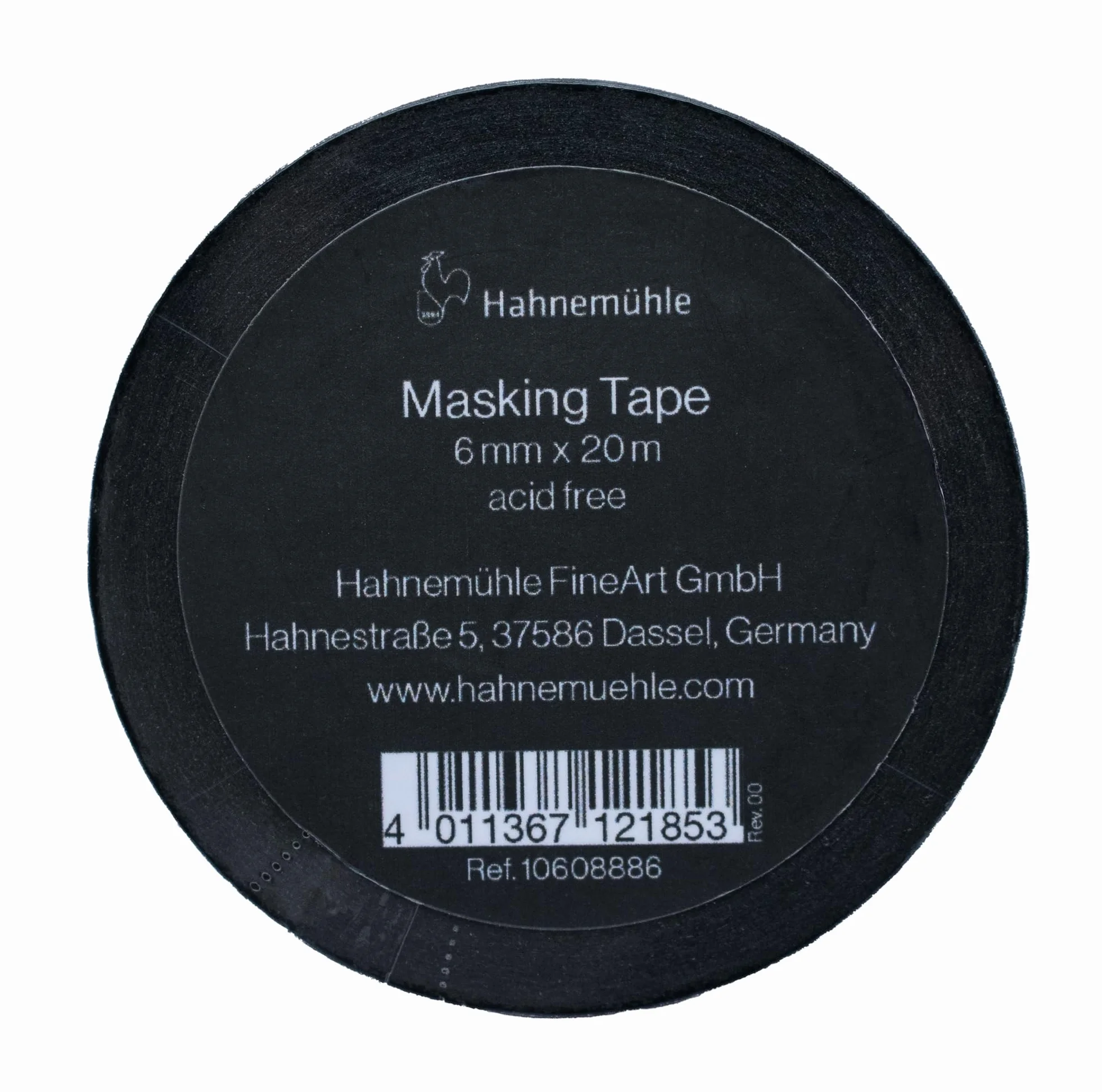 Hahnemühle Ruban adhésif washi imperméable pour aquarelle noir 6 mm 20 m