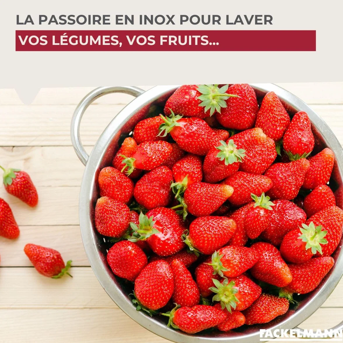 Fackelmann Passoire INOX Acier Inoxydable 24 x 11 cm Argenté