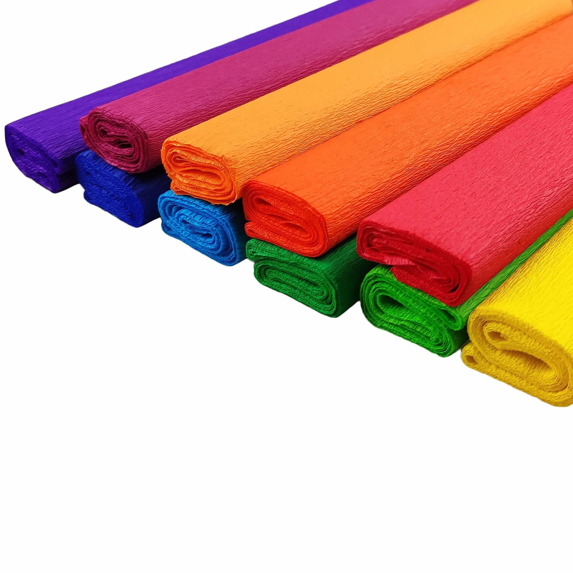 Papier crépon couleurs assorties 200 x 50 Netuno 10 rouleaux pour bricolage décoration