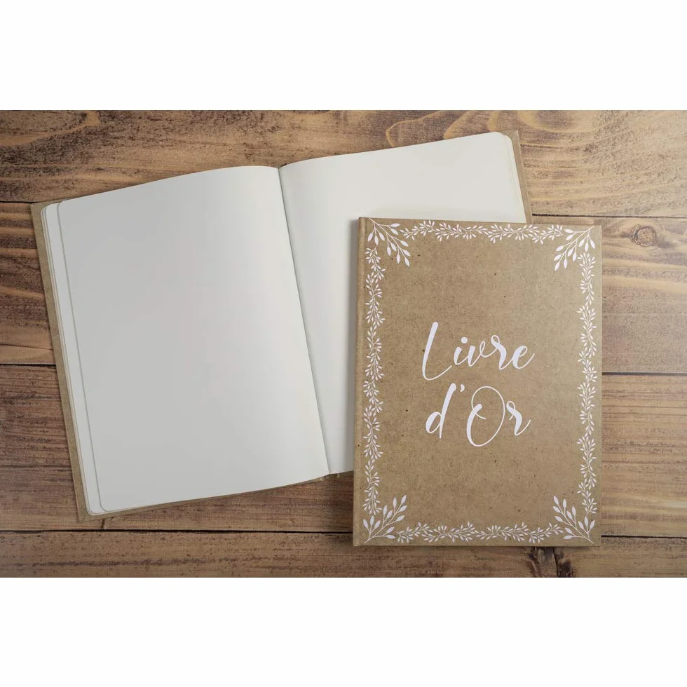 Exacompta Livre d'or Kraft Format vertical 27x22 cm 100 pages blanches