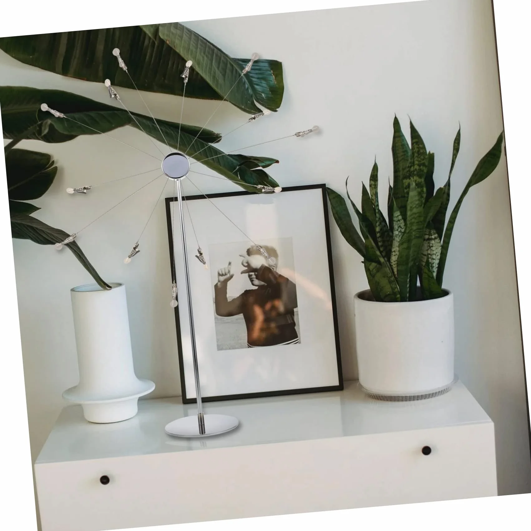 Sky Wheel Support photo créatif avec clips durable décoration bureau Argenté