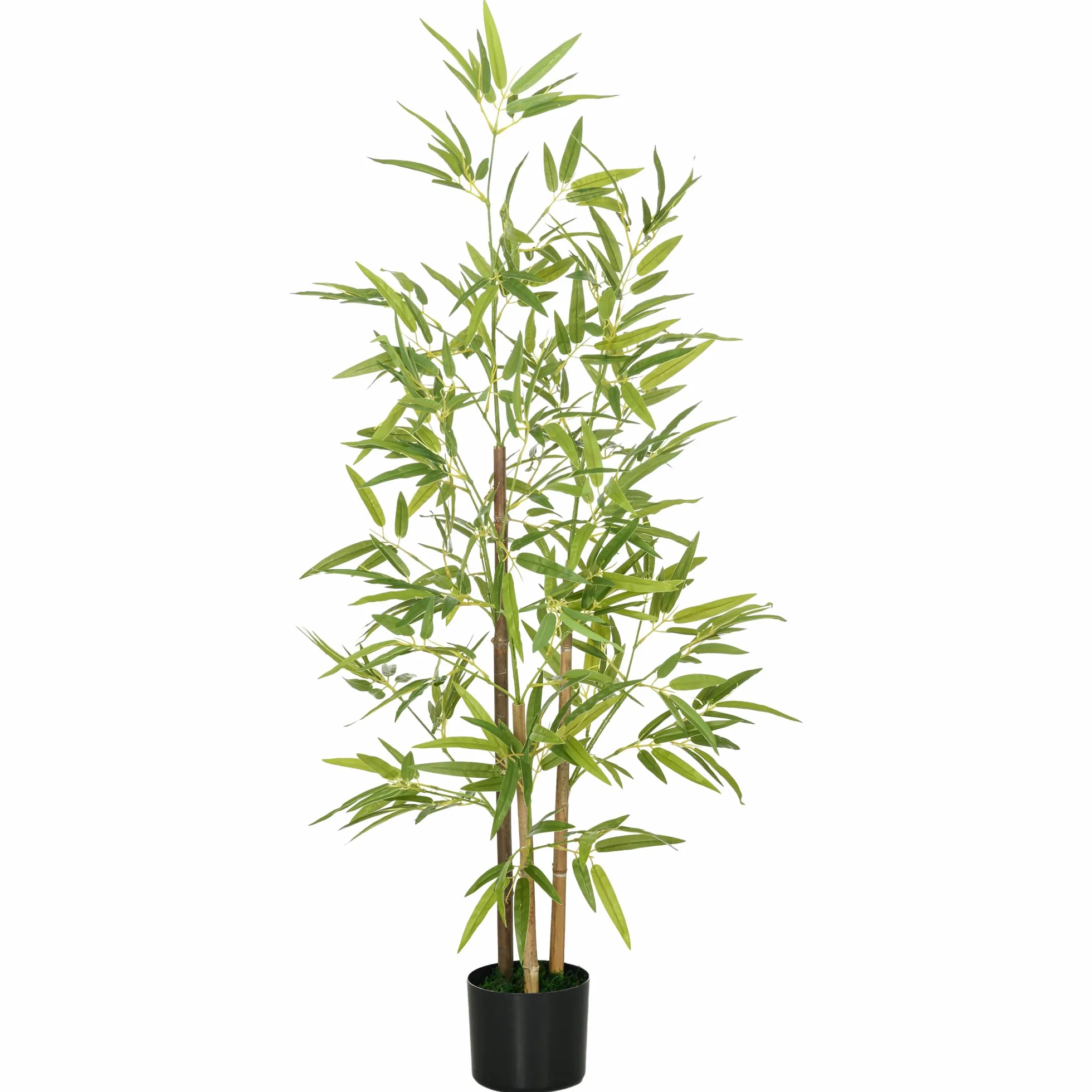 HOMCOM Plante Artificielle Bambou Arbre 120 cm avec Pot