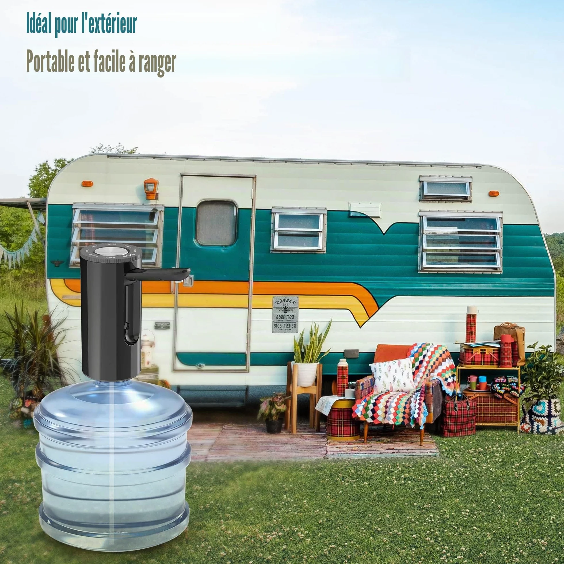 YISH Distributeur d'eau Automatique Pompe à Eau Froide Rechargeable USB 5 Gallons
