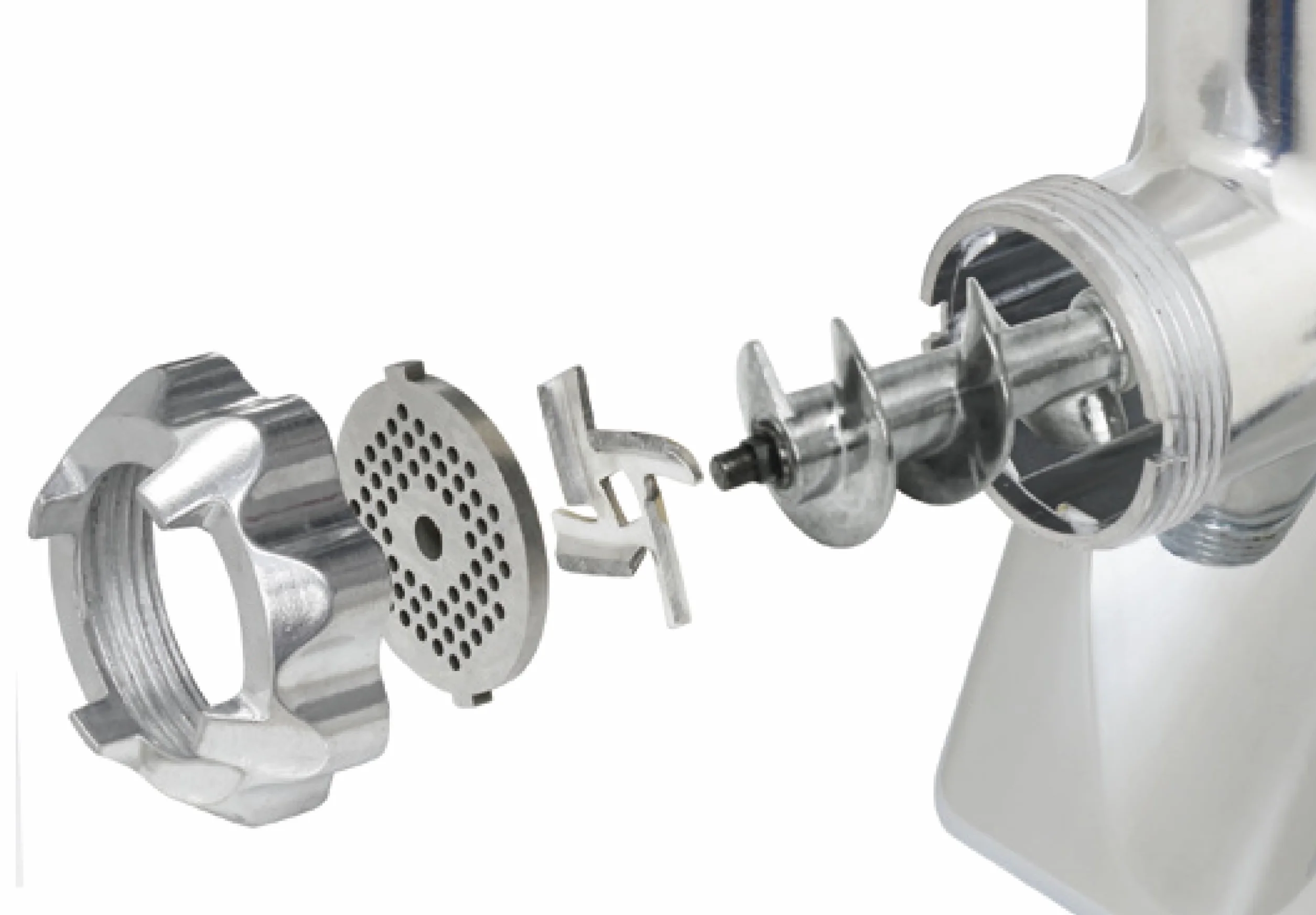 ROYALTY LINE Robot Hachoir à Viande Électrique RLMG5-BLK Lames Inox 3 Grilles Noir