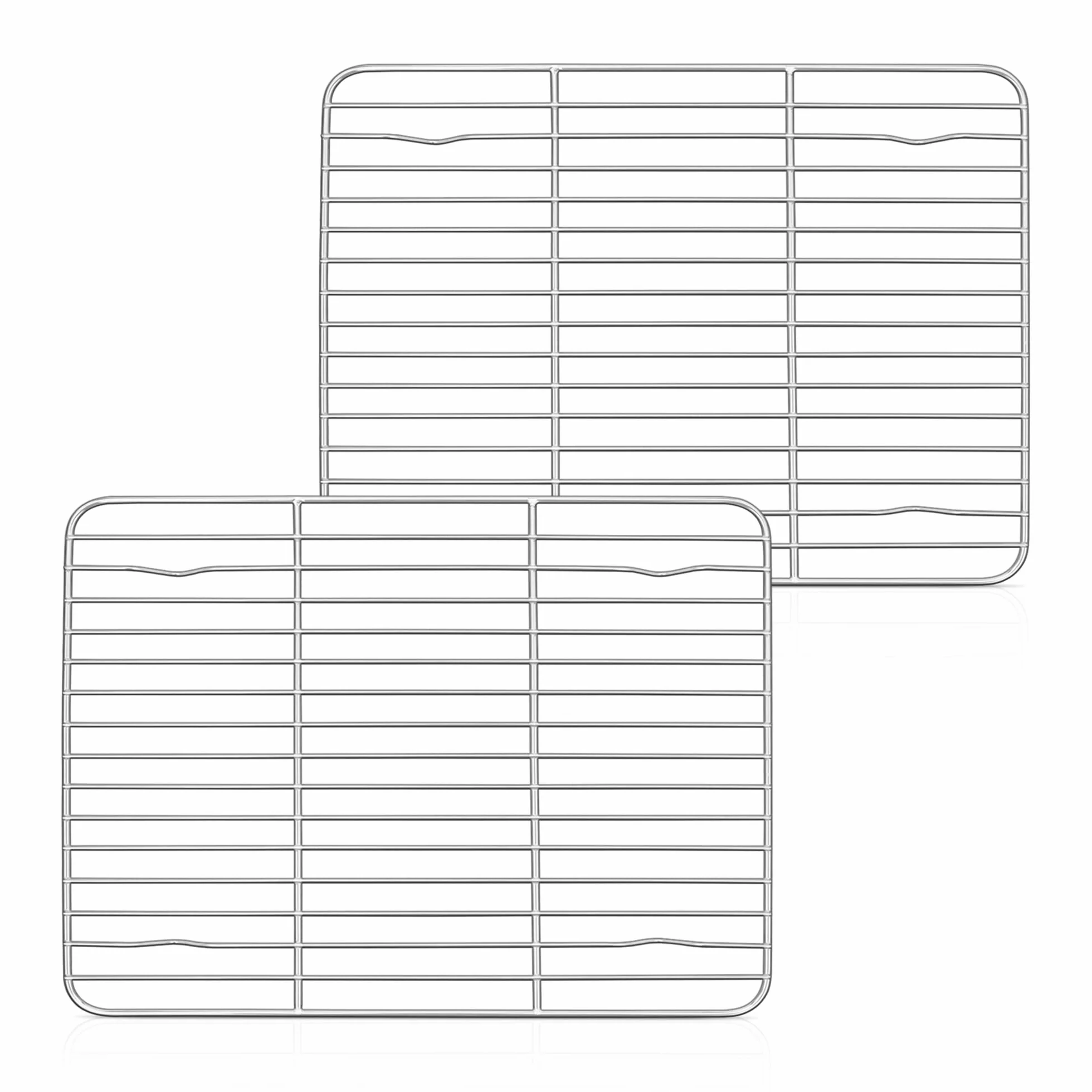Herogo Grilles de refroidissement en acier inoxydable rectangulaires 29,5 x 23 x 1,5 cm Lot de 2