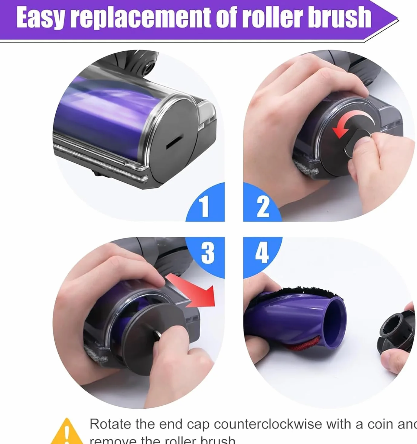 Brosse pour Dyson V7 V8 V10 V11 V15 Motorhead, Tête de Brosse Turbine Rotative de Rechange pour Aspirateur