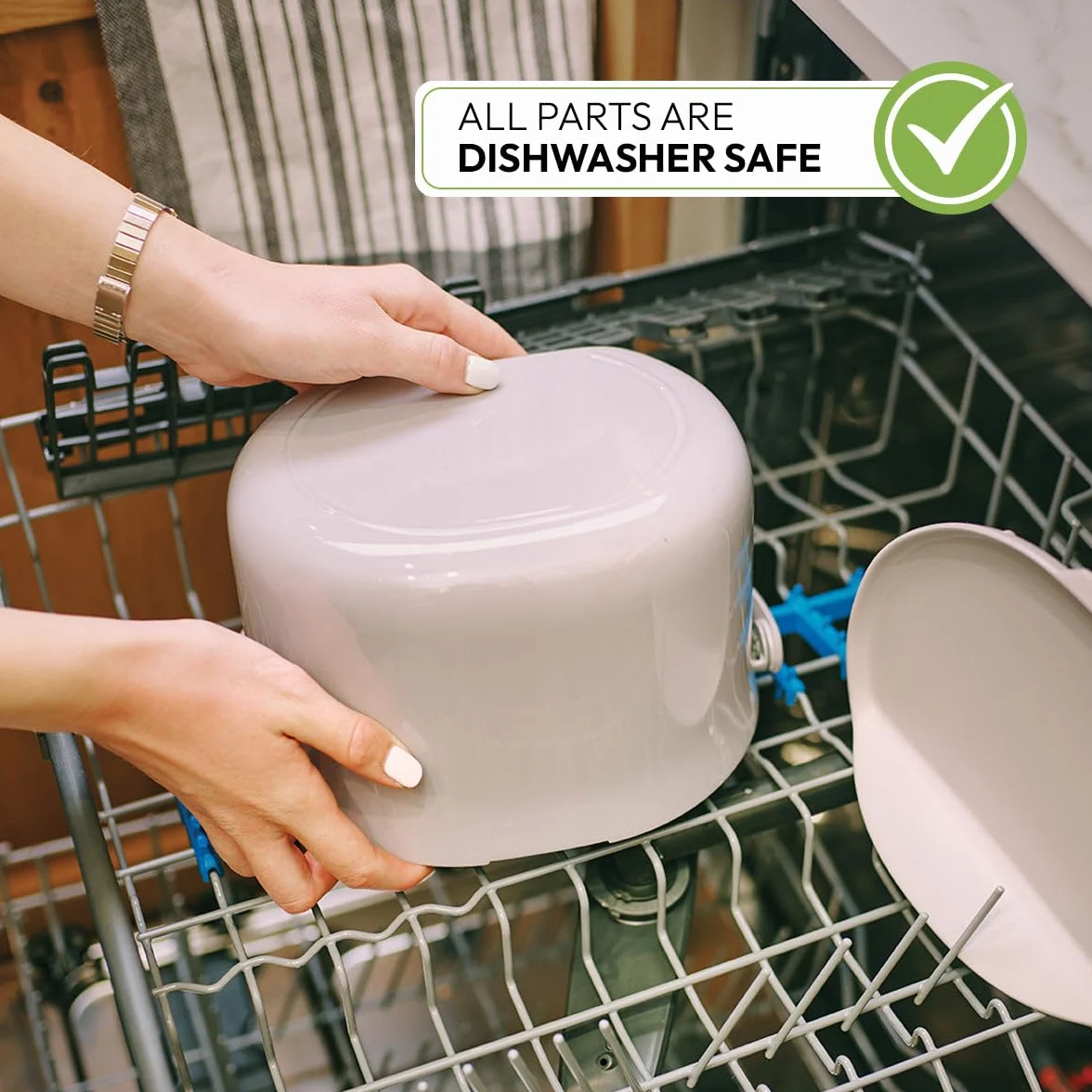 Skaza Organko Daily Poubelle à Compost 3,3L – Petite Poubelle de Cuisine avec Couvercle, Plastique Recyclé, Cappuccino