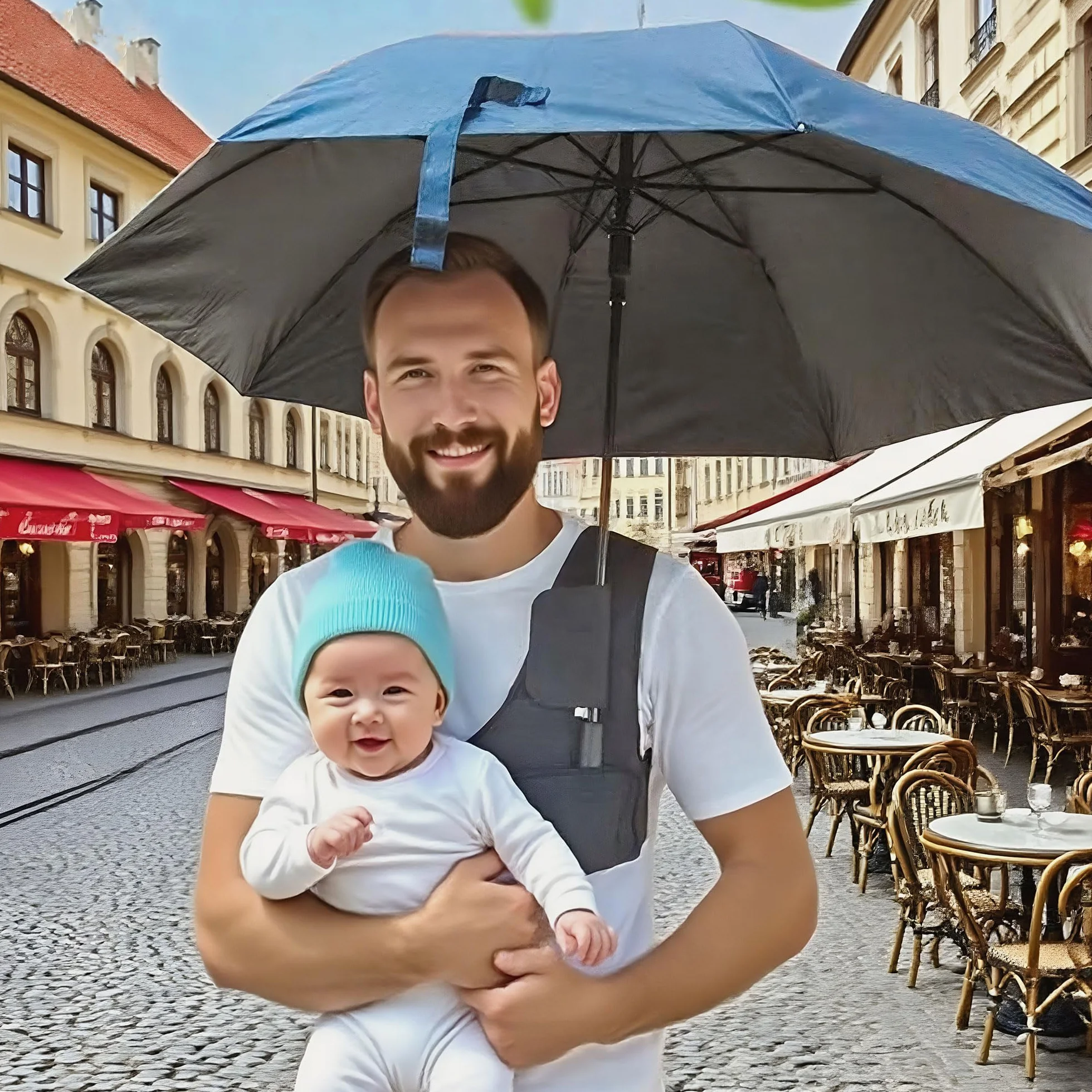 Sangle de Support de Parapluie Mains Libres Portable pour Parapluies Pliants