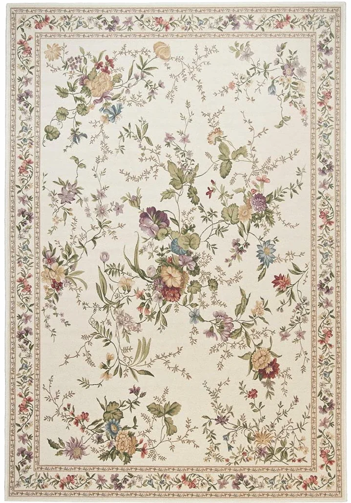 Theko Sona-Lux Tapis classique floral Crème