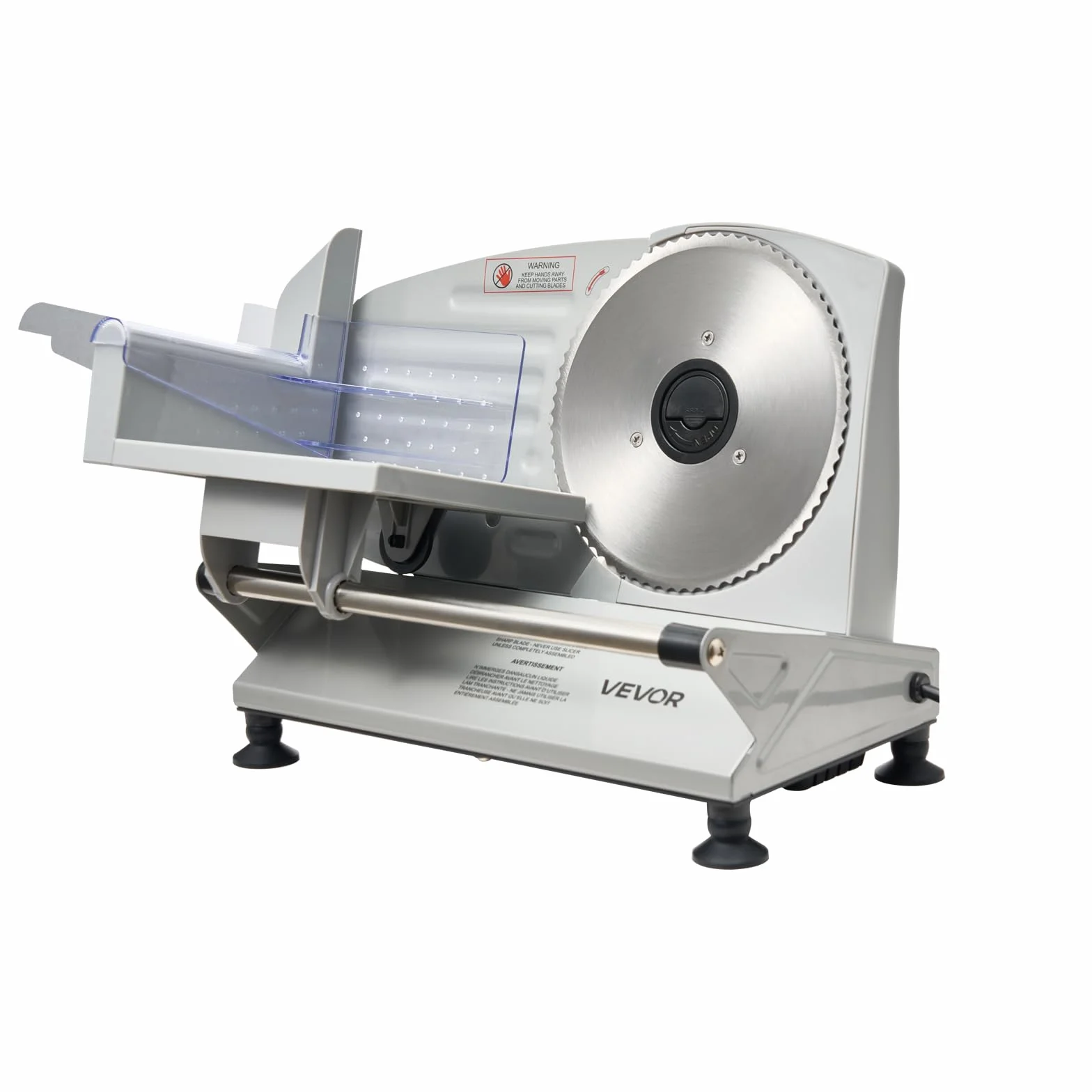 VEVOR Trancheuse Électrique 150 W, Lame 170 mm, Épaisseur 0-15 mm, 65-90 tr/min