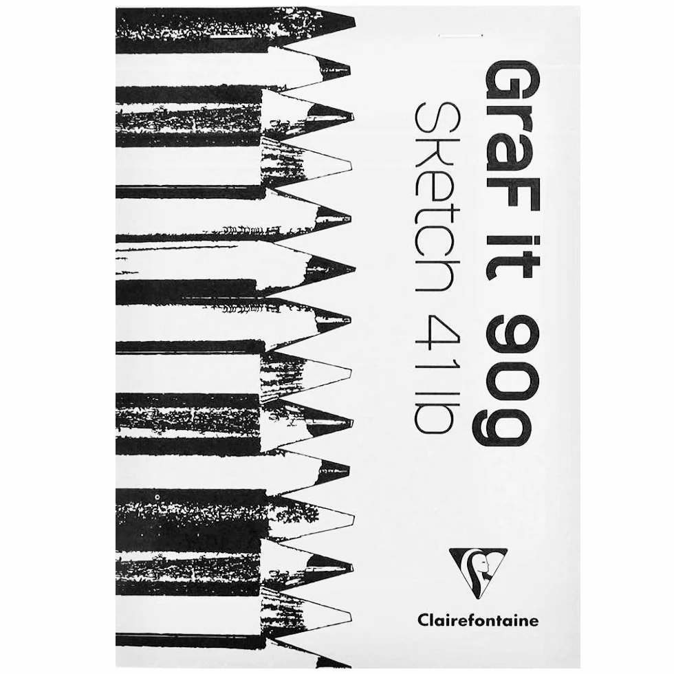 Clairefontaine Bloc Agrafé GraF'it A5 80 Feuilles Papier Dessin 90g