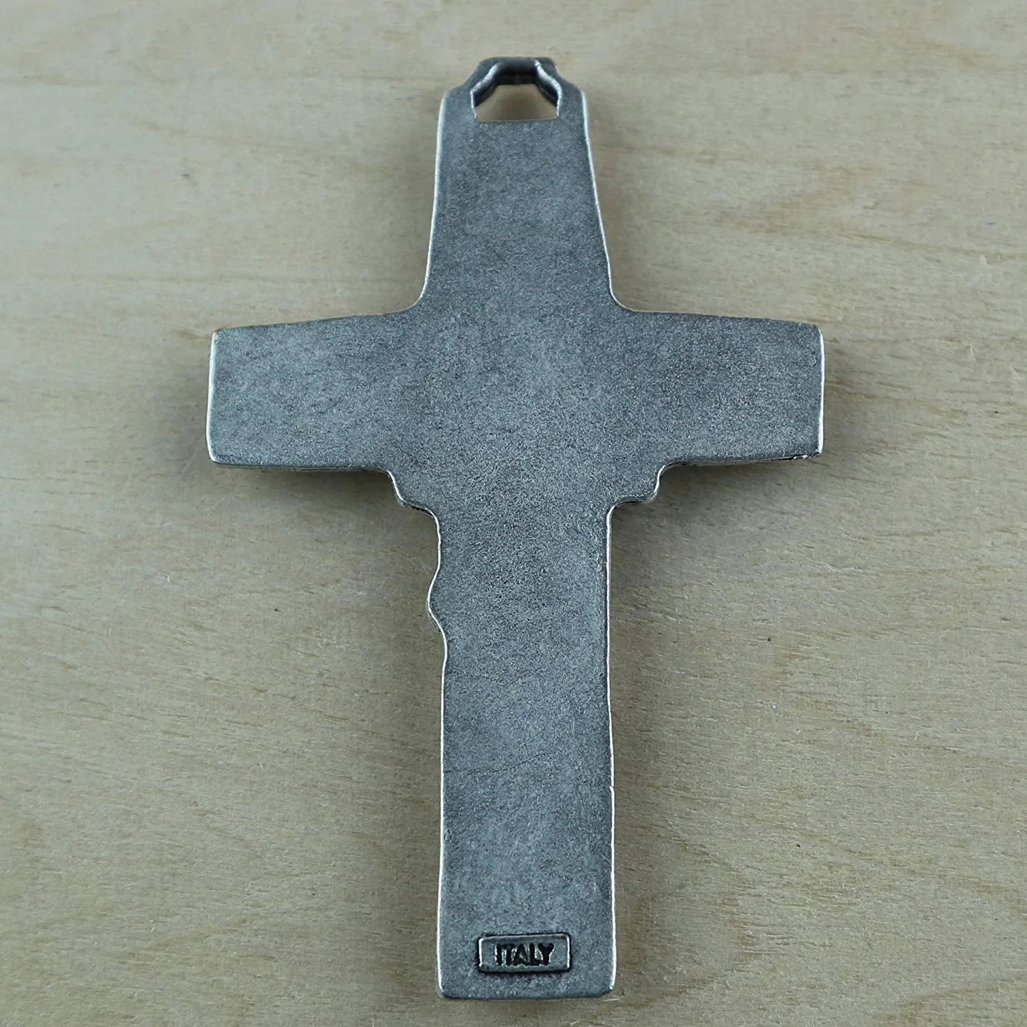 Eurofusioni Croix du Bon Pasteur plaqué argent H 7,2 cm