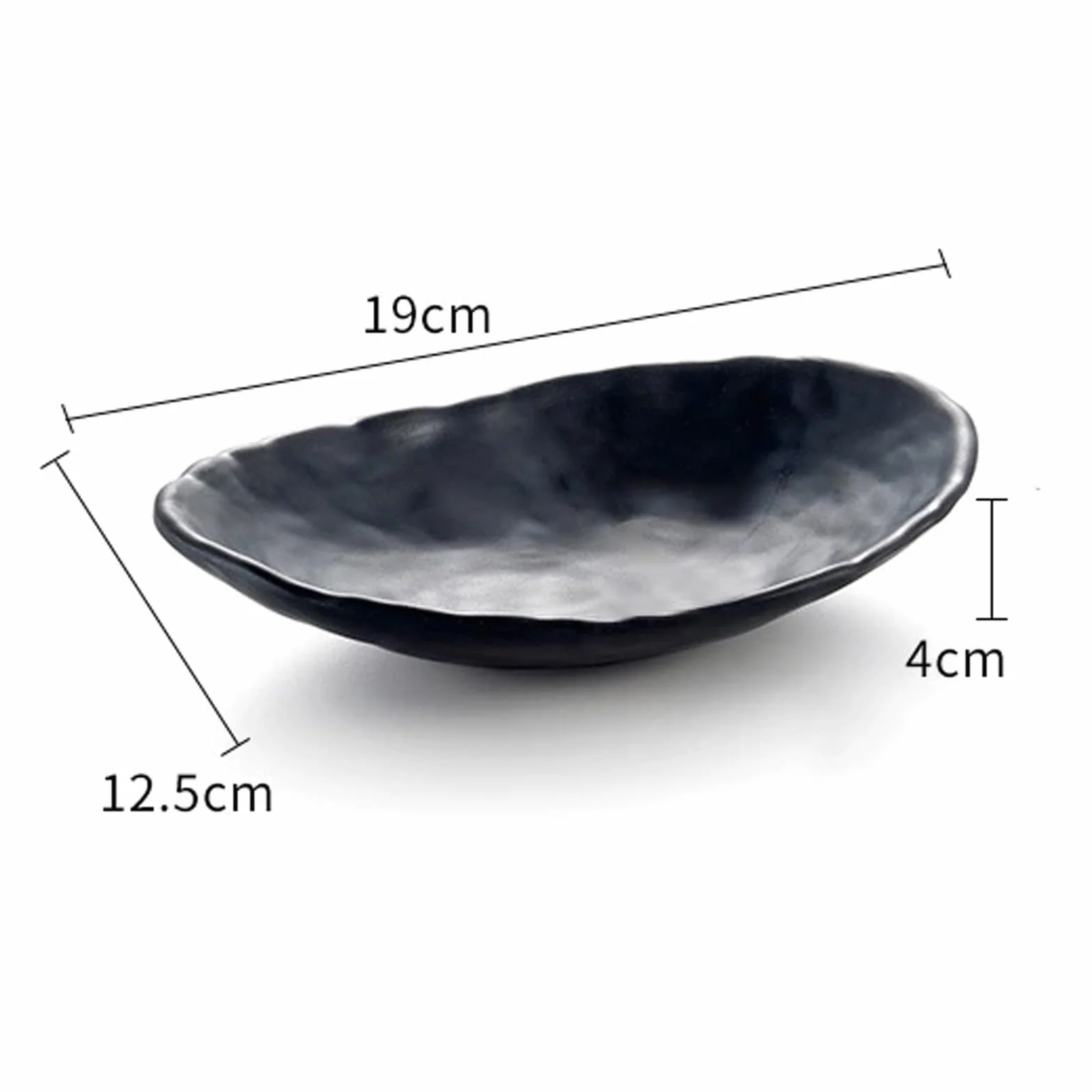 Plateau à clés ovale noir 19,4 x 12,6 x 4,2 cm rangement pratique décoration moderne