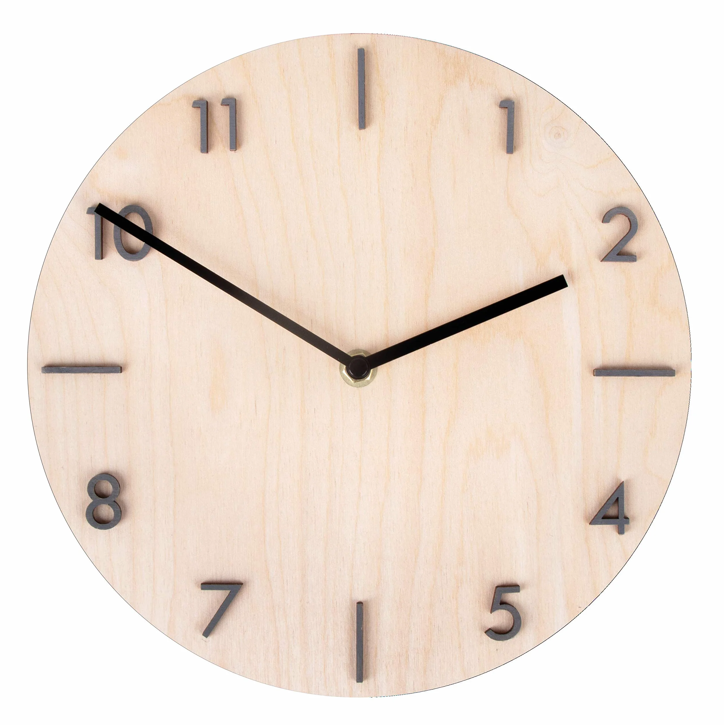 Rayher Disque en bois naturel ø 25cm épaisseur 6mm perçage 7,6mm horloge murale décoration