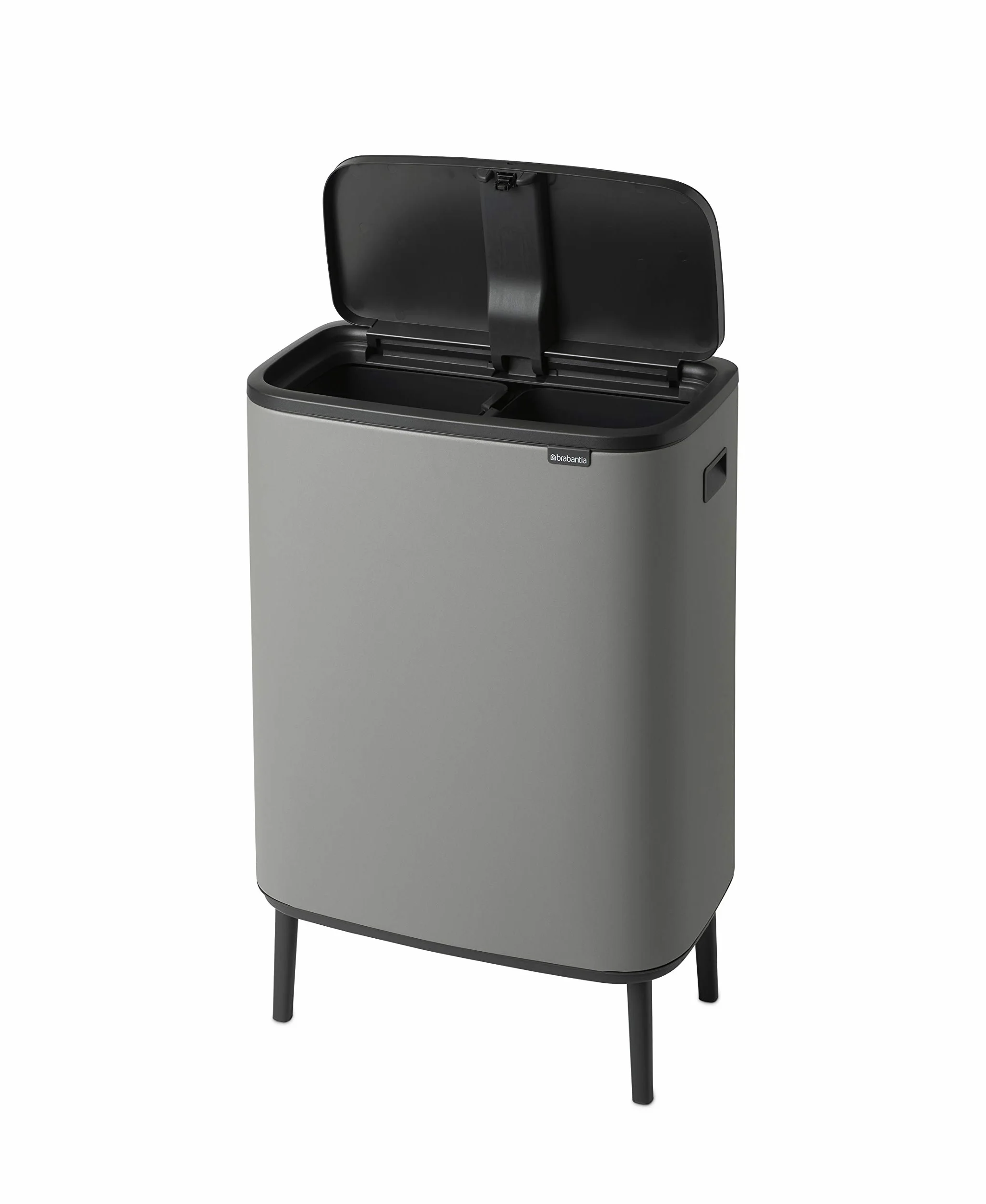 Brabantia Poubelle Bo Touch Bin Hi 2x30L Mineral Concrete Grey