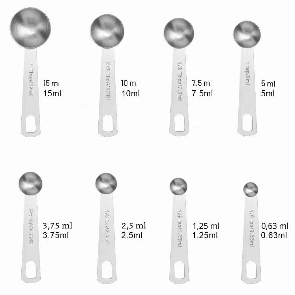 Vicloon Cuillères Doseuses en Acier Inoxydable Lot de 9 Cuillère Doseuse