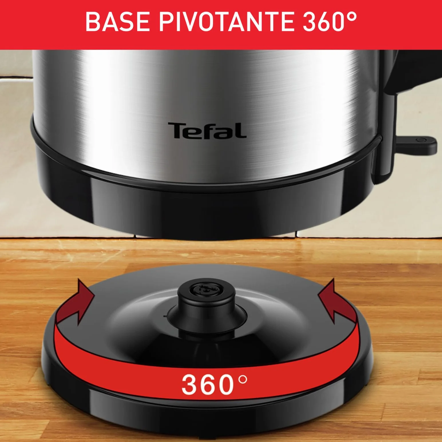 TEFAL Bouilloire Inox 1,7L sans fil KI150D10