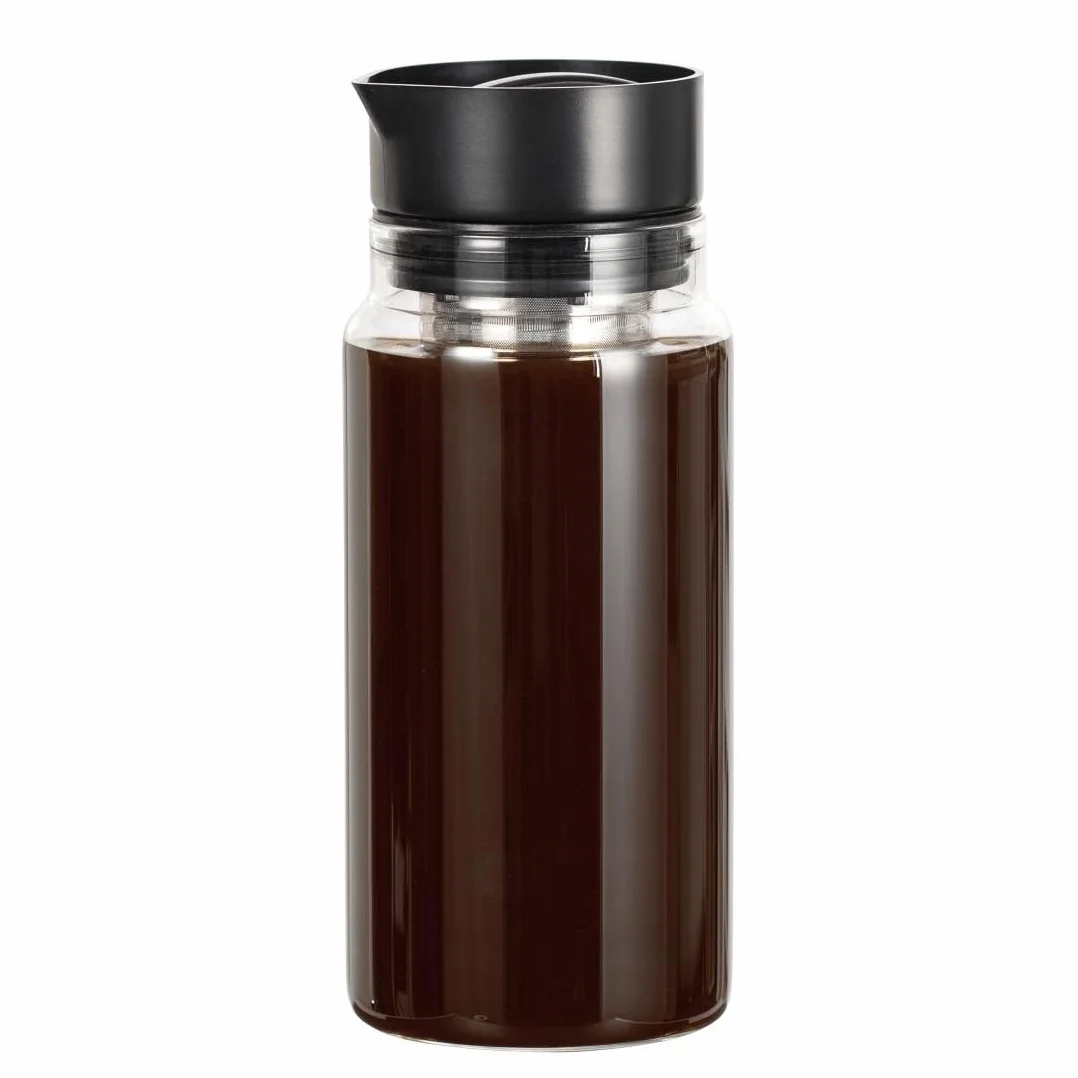 Xavax Cafetière à infusion froide 2 en 1, machine à café et thé, bouteille verre 1 l