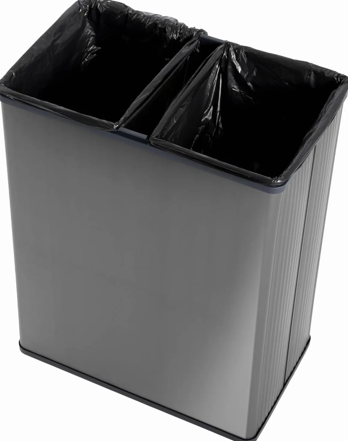Curver Keter Verto Poubelle de recyclage double compartiment 54 l gris perle