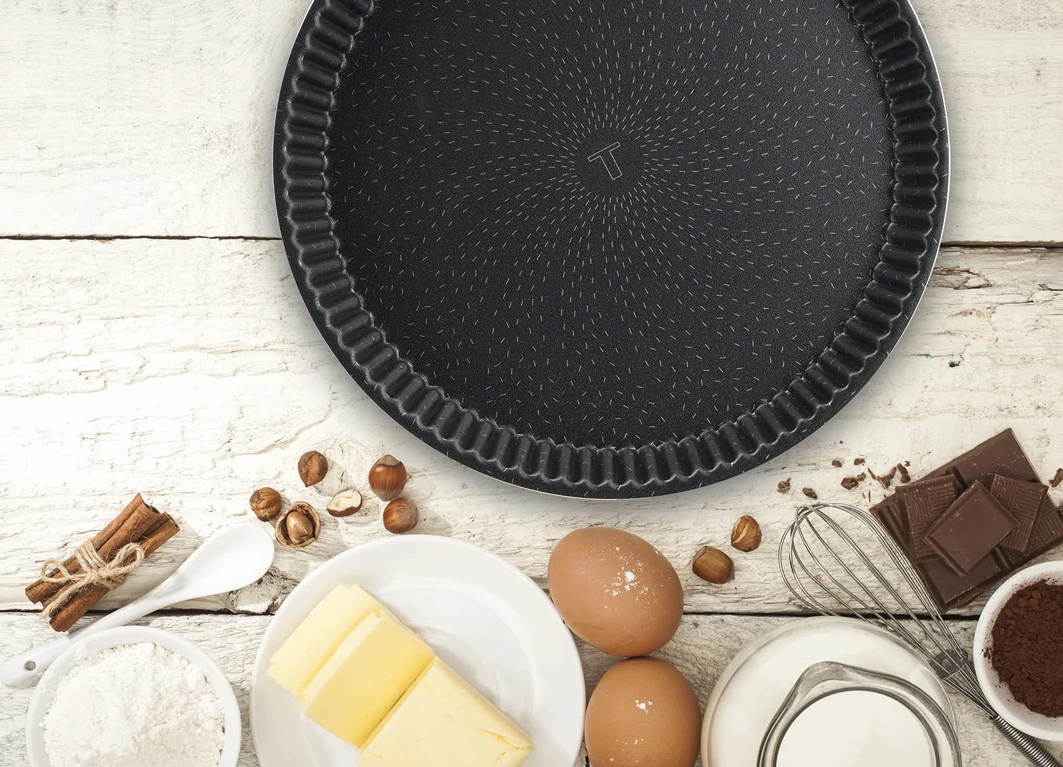 Tefal Success Moule à tarte 30 cm, Revêtement antiadhésif, Aluminium recyclé