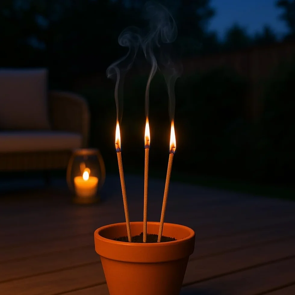 Pack de 30 Bâtons Encens Géants Citronnelle 40 cm Anti Moustiques Jardin Terrasse