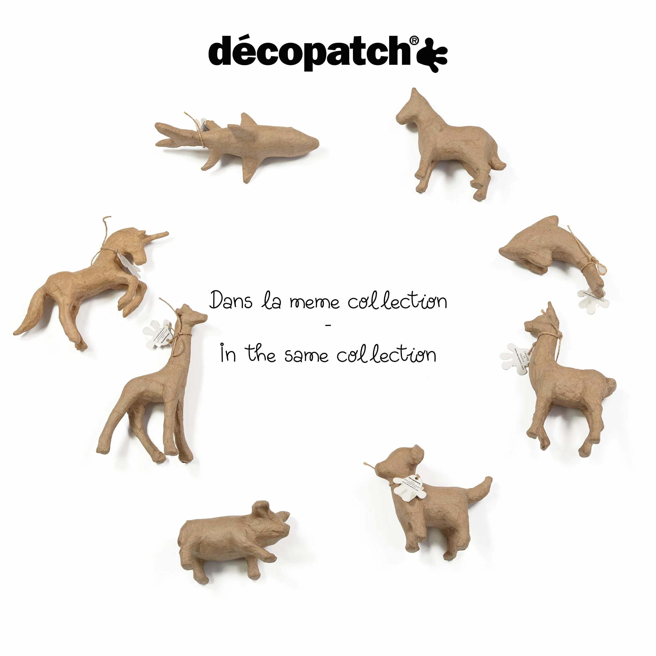 Décopatch AP184C Support Papier Brun Pulpé Sirène 4,5x11x10 cm