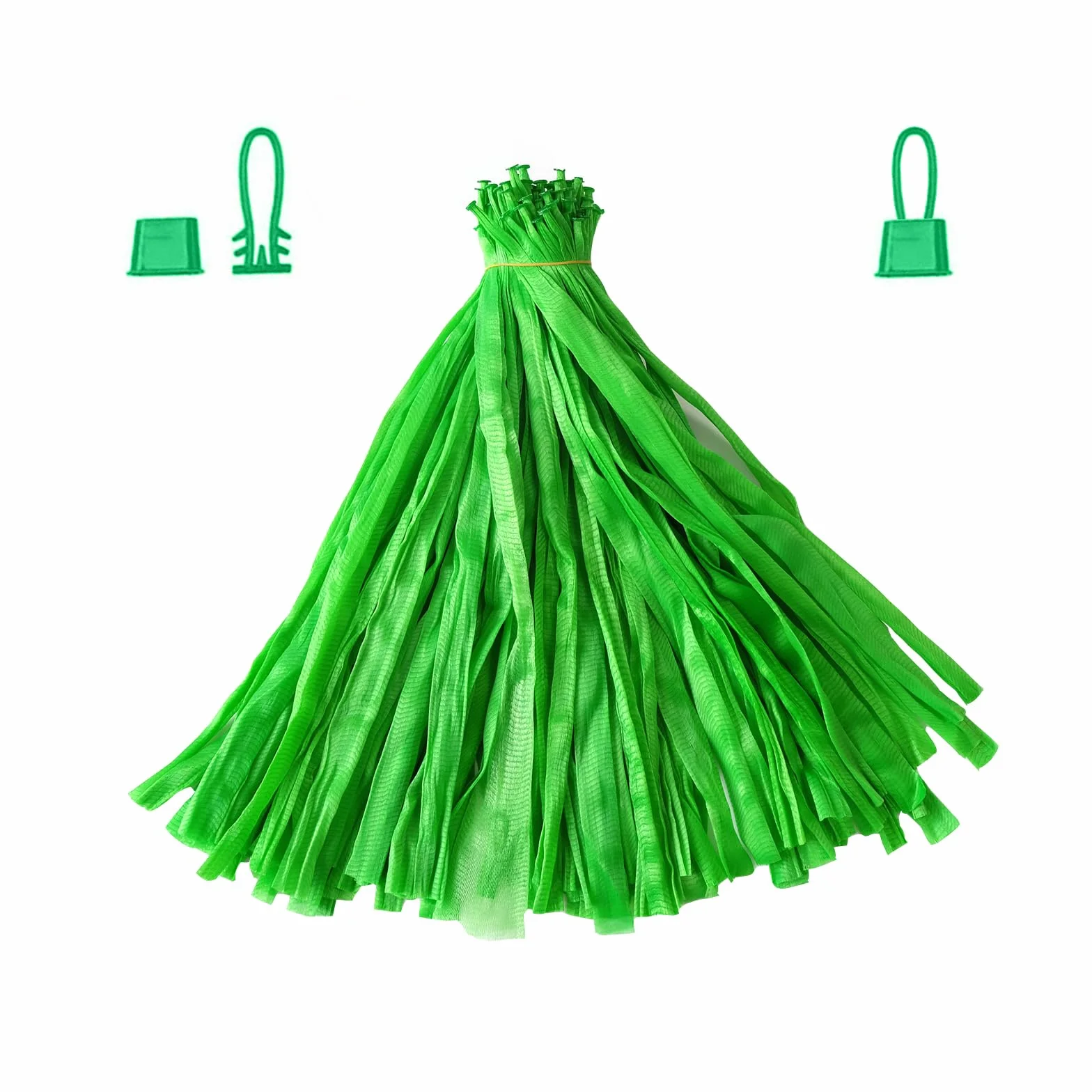 Molyorch 100 Pièces Sac en Filet Réutilisable pour Fruits Noix Épicerie et Légumes Vert