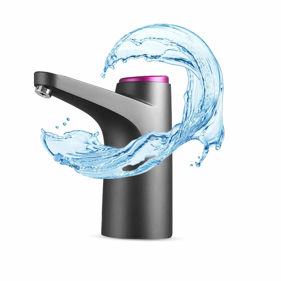 Distributeur d'eau en Bouteille Automatique USB sans BPA 1500mAh Silicone Noir 4,5-18,9L