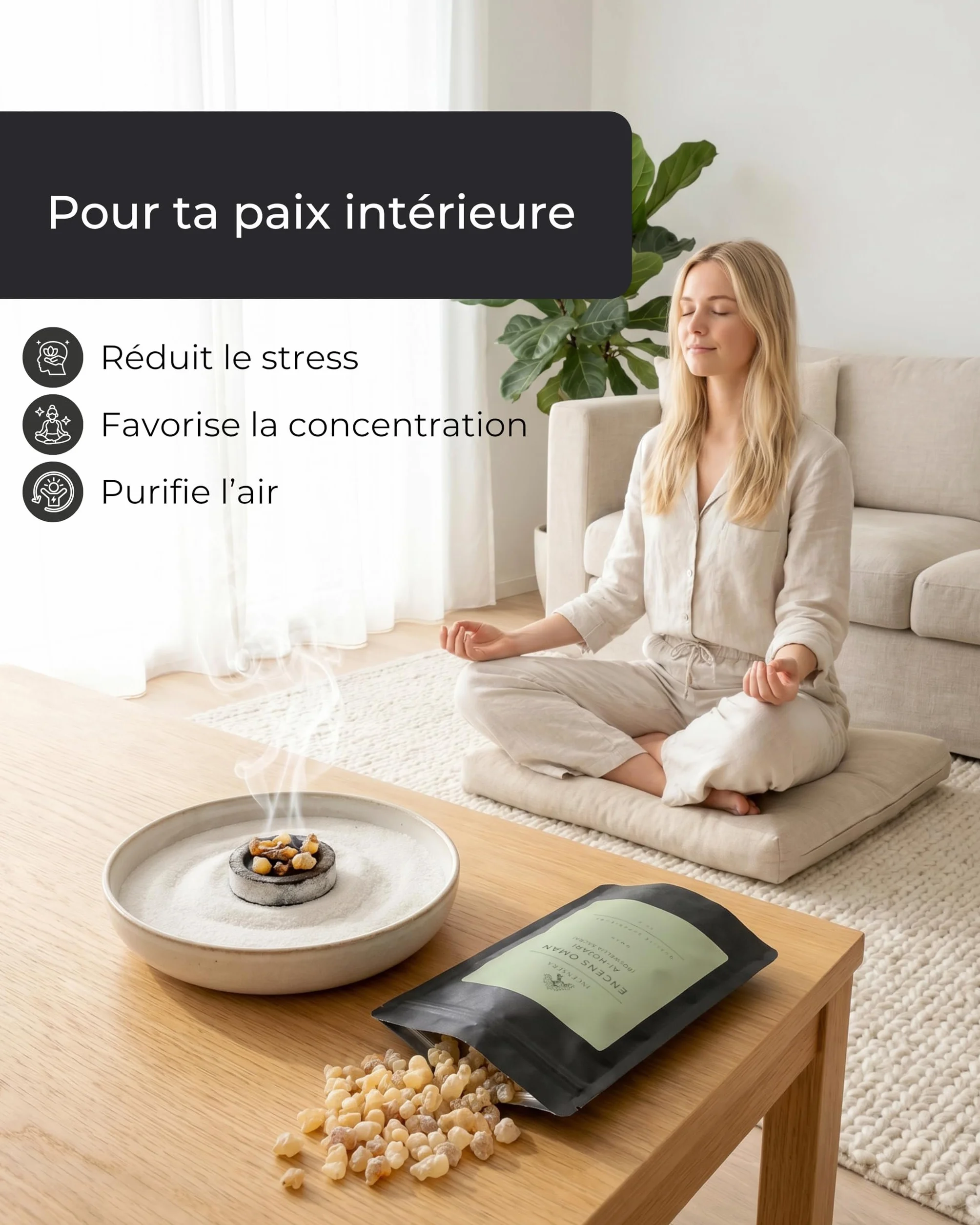 Incensera Oman 1er Choix Encens à Fumer 50 g Boswellia Sacra Frankincense Résine Caoutchouc Arabique