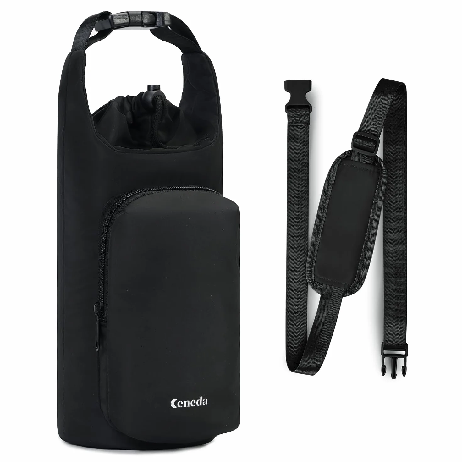 Ceneda Porte-bouteille isotherme Sac de transport 946 ml 1200 ml Noir