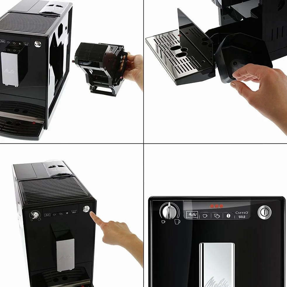 Melitta Caffeo Solo E950-101 Cafetière super automatique 15 bars expresso noir reconditionné