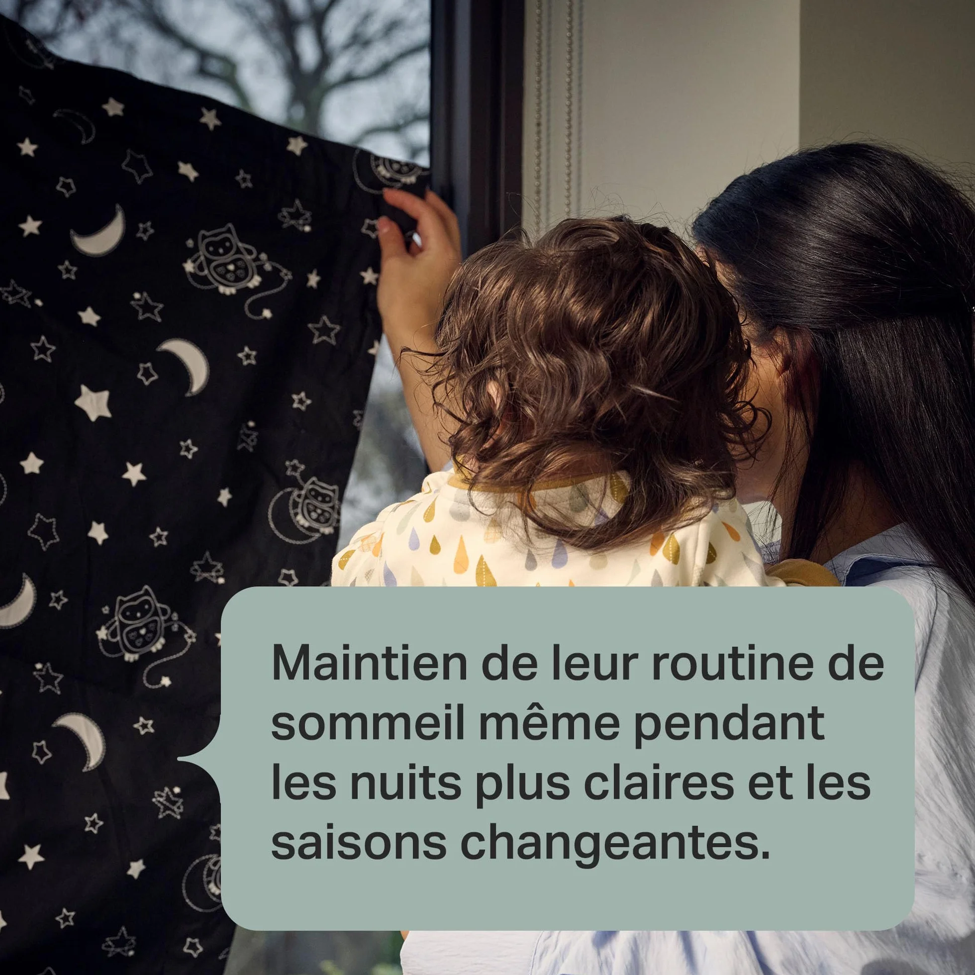 Tommee Tippee Rideau Occultant GRO-Anywhere Blind Ollie la Chouette, Portable, Léger, 130 x 198 cm