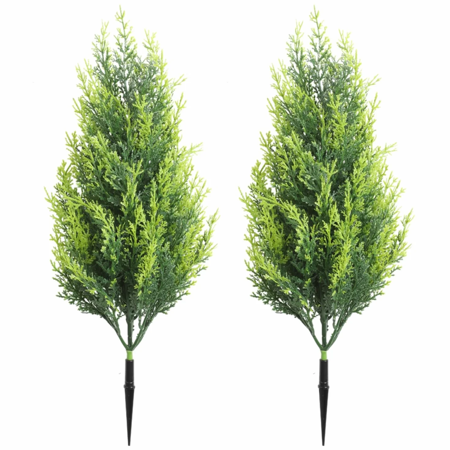 Cyprès topiaires artificiels Lot de 2 50 cm UV Plantes artificielles extérieur intérieur Décoration pot