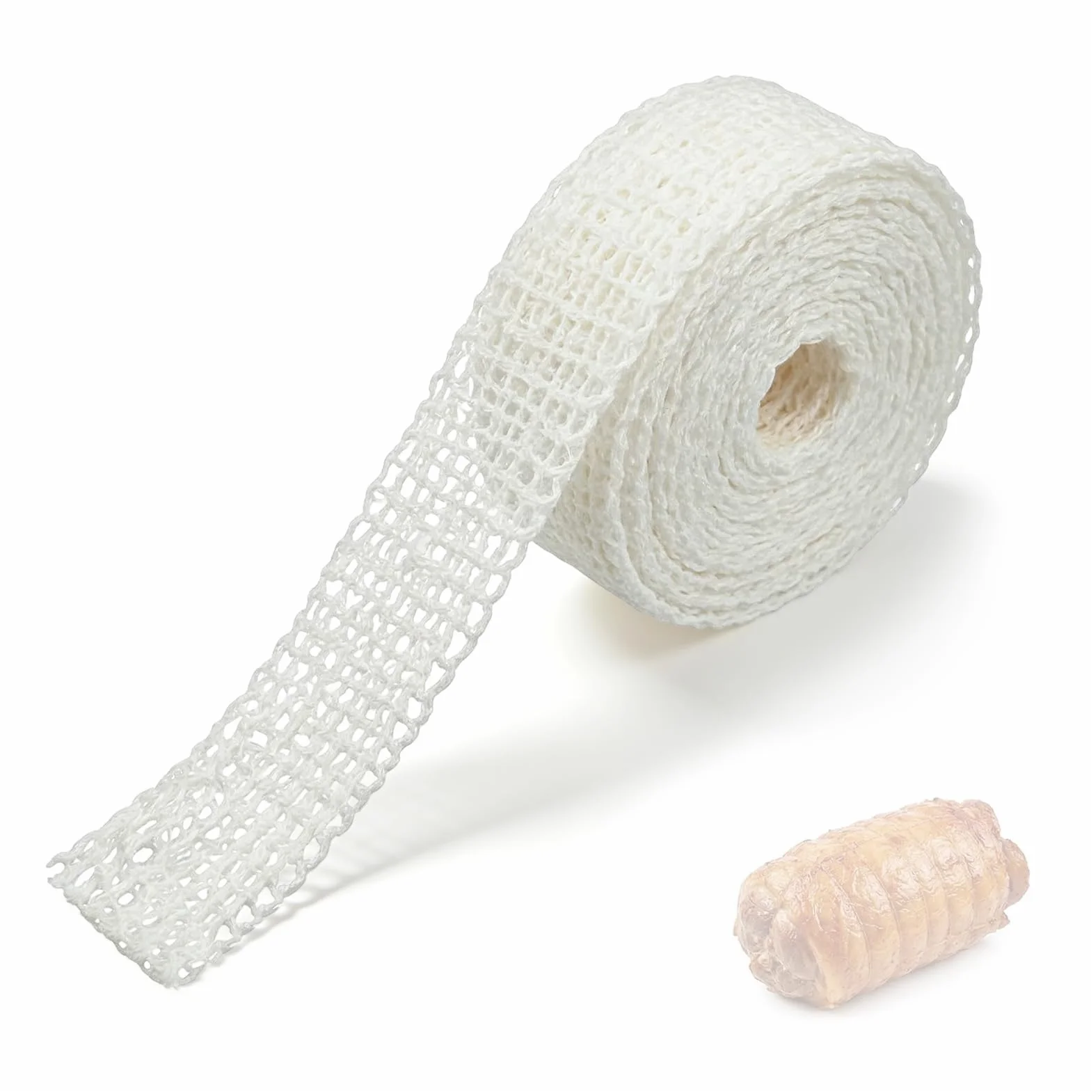 Filet à Viande Élastique en Coton Blanc 5m Calibre 16 Sécurité Alimentaire