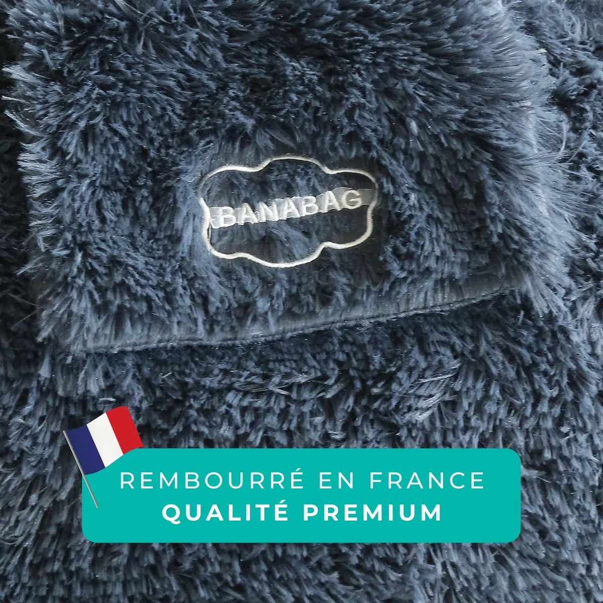 bananair - Pouf Géant XXL en Fourrure - Doux & Confortable - Housse Lavable en Machine - Généreusement Rembourré, Qualité Supérieure - Gros Pouf Lit, Bean Bag (Gris, 160 cm)