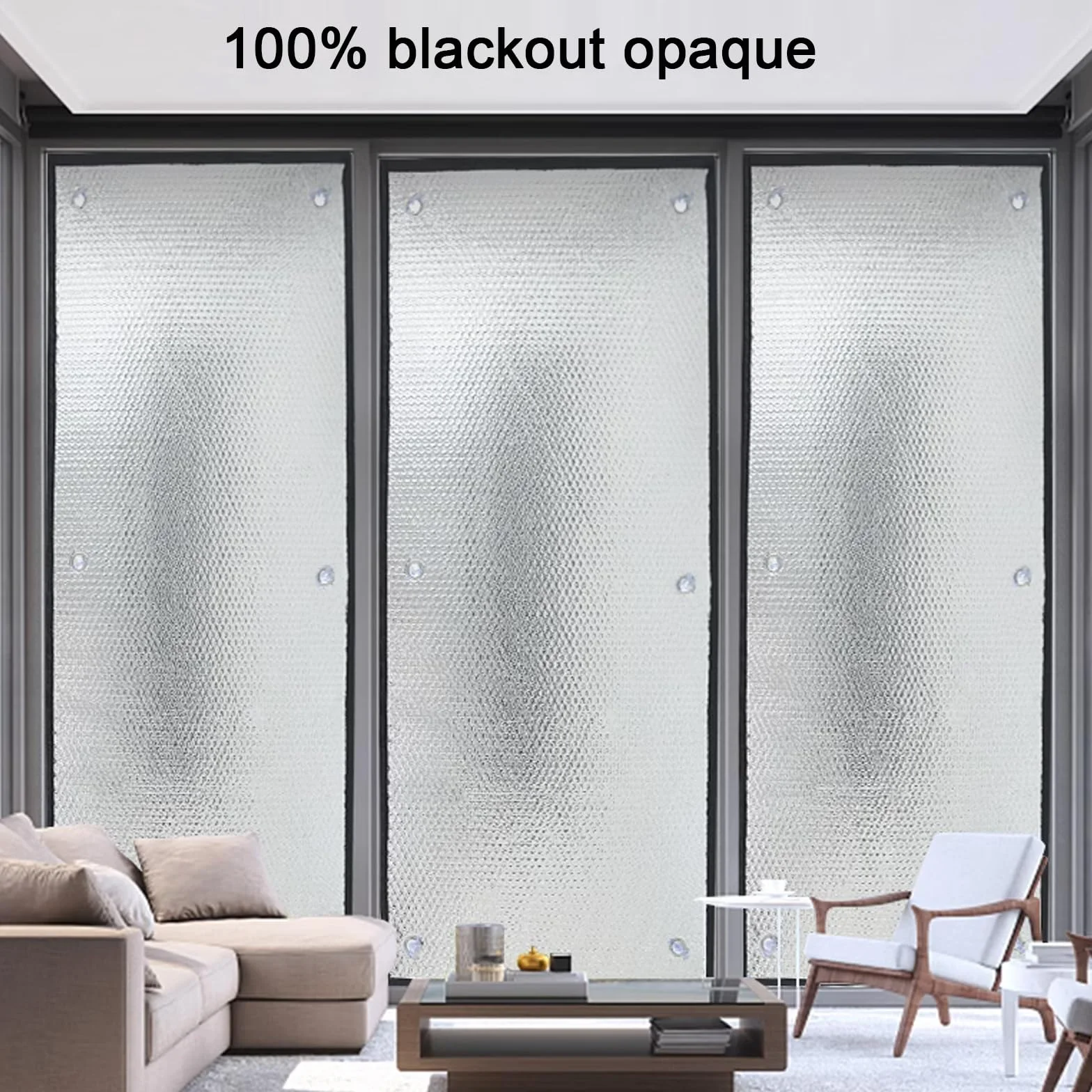 Film de Protection Solaire Anti Chaleur Aluminisé Réutilisable 8 mm d'Épaisseur 40x80 cm