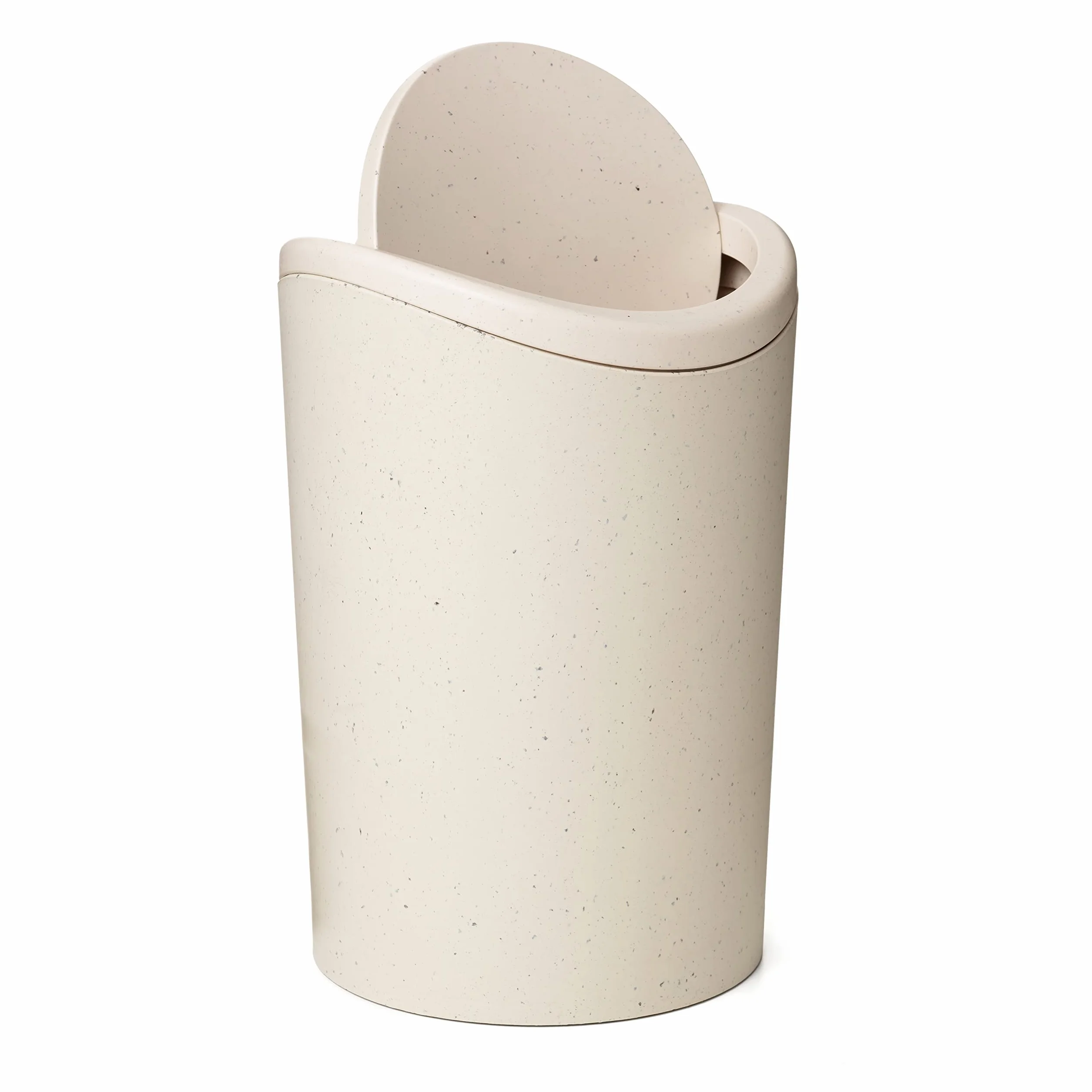 TATAY Poubelle Salle Bain 6L Couvercle Basculant Design Compact Moderne 19x19x28 cm
