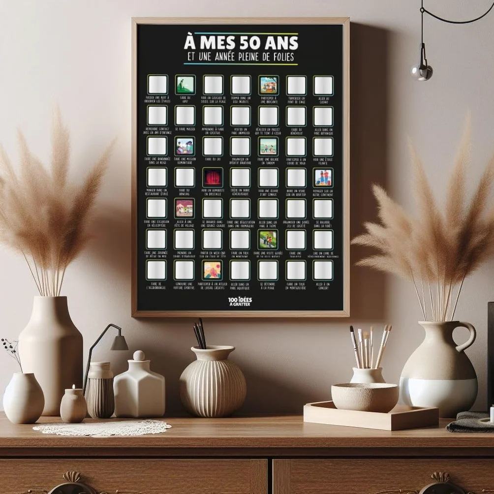 Affiche à Gratter Anniversaire 50 ans - Cadeau Original