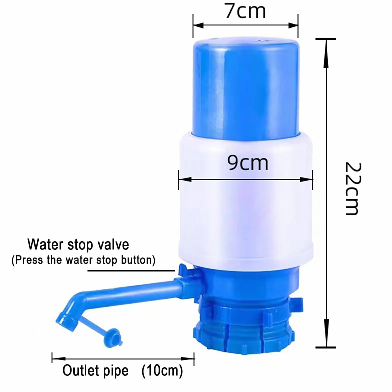 Pompe à eau manuelle 18L pour fontaine à boisson, distributeur de carafe