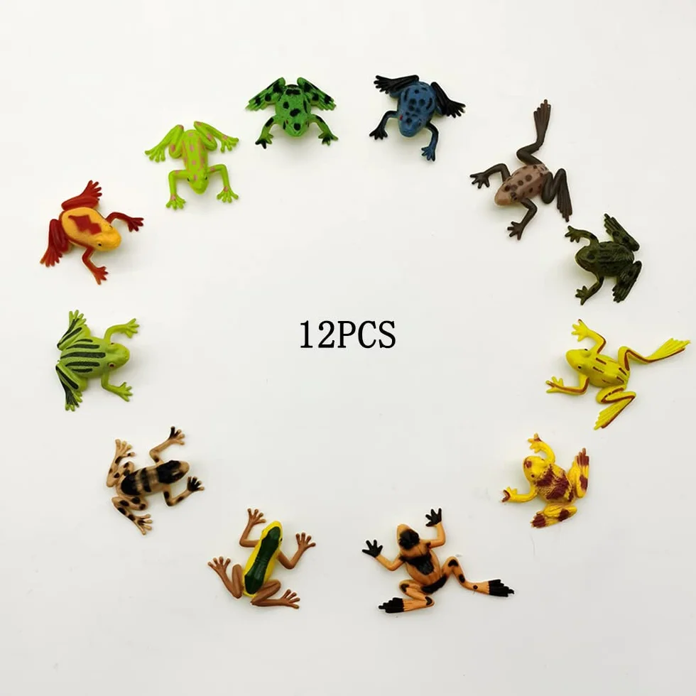 Lot de 24 Nénuphars Artificiels Lotus avec Grenouille, Décoration de Bassin Fleurs Flottantes pour Jardin